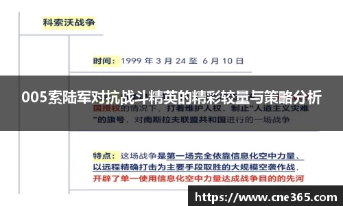 005索陆军对抗战斗精英的精彩较量与策略分析
